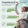 Vitamine D3 K2 avec de lHuile d’Olive Vierge - Vitamine D3 2000 UI et Vitamine K2 MK7 100 μg pour Os, Muscles, Système Immun