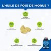 Huile de Foie de Morue - 600 mg - 100% des Besoins en Vitamines A et D - Immunité - Santé de la Peau - Capital Osseux - Quali