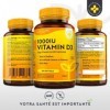 Vitamine D 1000 UI - 365 Capsules Molles - Pour 1 Annéee Entière - Maintien dun Système Immunitaire Sain, des Muscles, des o