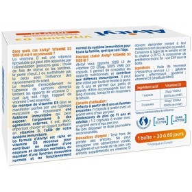 Alvityl - Vitamine D3 1000 UI - 60 Capsules - Dès 6 ans