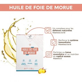 Yves Ponroy - Huile de Foie de Morue - Complément Alimentaire Immunité, Défenses Naturelles, Fortifiant - Omega 3, Vitamine A