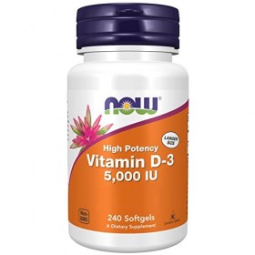Now Foods, Vitamin D3 Depot, 5.000IU, Cholécalciférol, Haute Dosé, 1 Capsule tous les 5 Jours, 240 Capsules molles, Testé en 