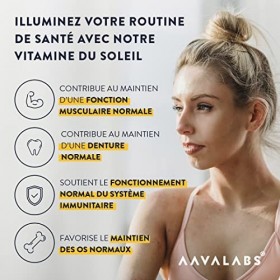 Vitamine D3 2000 UI - Vitamine D avec Huile d’Olive Extra Vierge pour Absorption Optimale - Vitamines sans OGM, sans Gluten e