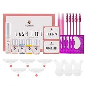 Amself Kit Cils Rehaussement,Lash Lift Kit,Lash Lift Kit,DIY Soin des Cils Niveau Salon,Degré de Recourbement des Cils Option