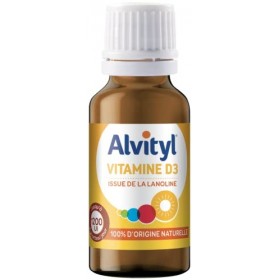 Alvityl Vitamine D3 - Gouttes - 100% dorigine naturelle - Dès 3 ans - 20 ml