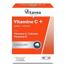 Vitavea - Vitamine C, Vitamine D, Calcium - Complément Alimentaire Tonus, Vitalité - Boost des Défenses Immunitaires - Mainti
