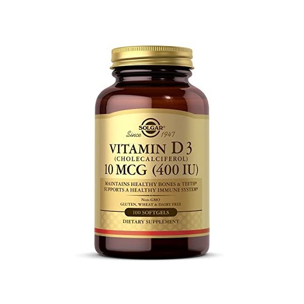 SOLGAR La Vitamine D3 400Iu 100Cap