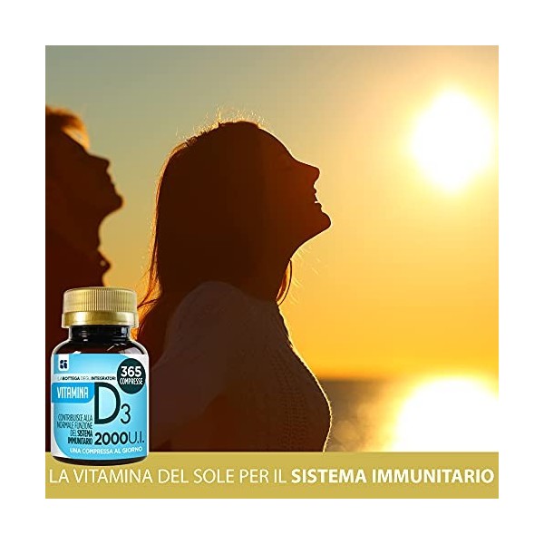 Vitamine D 2000 U.I. 50 µg 365 comprimés | 1 comprimé par jour