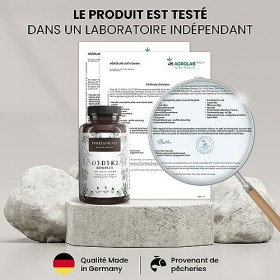Oméga 3 + Vitamine D3 + K2 MK7 All-Trans - Premium Essentiels O3-D3-K2 Complexe à Haut Dosage - Huile de Poisson aux Acides G