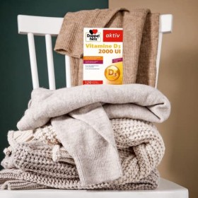 Doppelherz Vitamine D3 – Contribue au fonctionnement normal du système immunitaire ainsi qu’au maintien d’une dentition, d’un