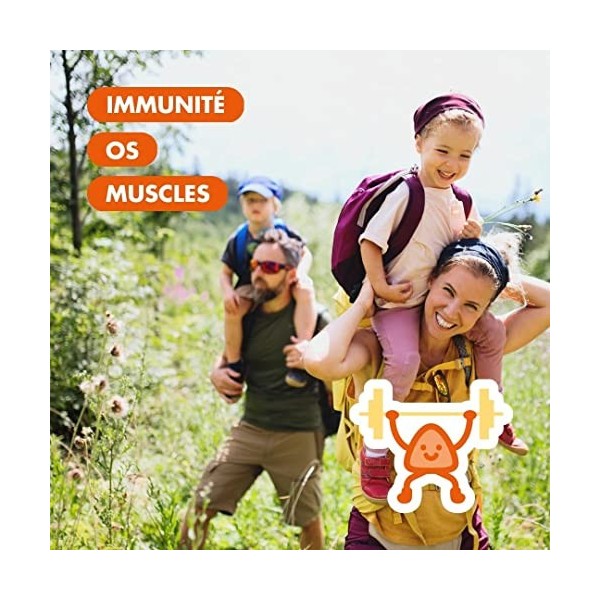 POP IT Vitamine D3 2000 UI - 60 Gummies, Cure de 2 Mois - Vegan, Sans Sucres, Goût Citron - Adultes et Enfants dès 3 Ans - Im