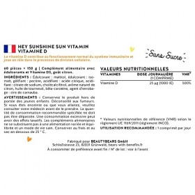 Vitamine D3 pour les os et le système immunitaire - alternative aux comprimés et aux gouttes - vitamine D hautement dosée - o