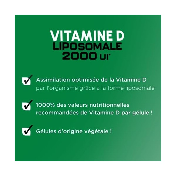 Forté Pharma – Vitamine D Liposomale 2000 UI | Complément Alimentaire Défenses immunitaires & Santé osseuse - Assimilation op