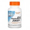 Doctors Best Vitamine D3, 2000 UI - 180 gélules Softgel, Soutien osseux et immunitaire