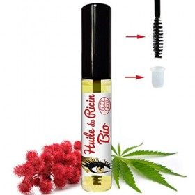 100% Huile de ricin BIO pressée à froid en mascara pour booster la pousse les cils. Essoreur économique - Naturafro