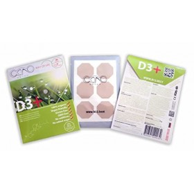 Vitmin D3+ 30 Daily Patches, 100% Natural, Gluten Free & Vegan Allergy & Filler Free, High Absorption, Suitable for Sensitive