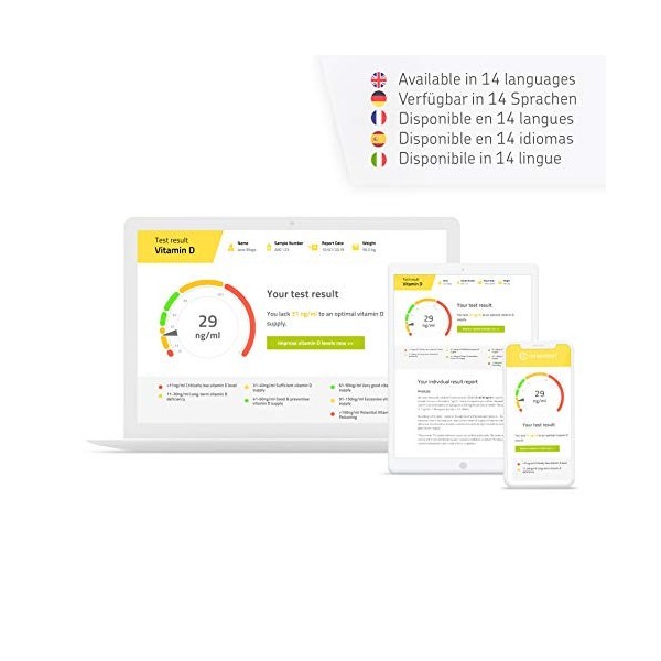 Test de vitamine D en coffret double de CERASCREEN - Détecter les symptômes de carence grâce à lautotest à domicile | Labora