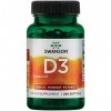 Swanson, Vitamine D3 125mcg 5000 UI , Dépôt, 1 Capsule tous les 5 Jours, 250 Capsules molles, Hautement Dosé, Testé en Labor