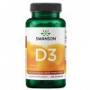 Swanson, Vitamine D3 50mcg 2000 UI , Dépôt, 1 Capsule tous les 2 Jours, 250 Capsules, Haute Dosé, Testé en Laboratoire, Sans
