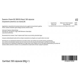 Swanson, Vitamine D3 50mcg 2000 UI , Dépôt, 1 Capsule tous les 2 Jours, 250 Capsules, Haute Dosé, Testé en Laboratoire, Sans
