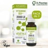 D.PLANTES - Vitamine D3 2000 UI - Complément Alimentaire - Immunité, Ossature Normale - Boost en Vit. D - Origine Végétale - 