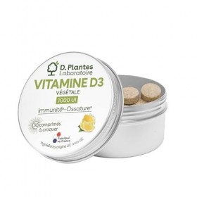 Pack 3 Vitamine D3 1000 UI végétale à croquer