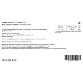 PremiumVital, Thorne Research, Vitamine D3 K2 Gouttes, 30ml, avec Pilulier Pratique, Testé en Laboratoire, Sans Soja, Sans Gl