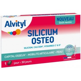 Alvityl - Silicium Ostéo Capsules - Silicium, Calcium, Vitamines C et D - Dès 18 ans - 30 capsules