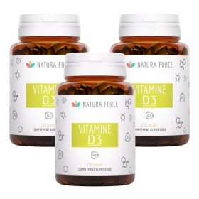 NATURA FORCE - Vitamine D3 Végétale - Réduit Stress et Fatigue - Bon pour les Os, les Muscles et le Coeur - Formule Vegan - M