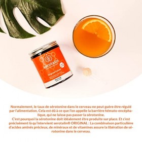 Serotalin® ORIGINAL POUDRE | 120g avec griffonia, phénylalanine & vitamine D3 | Sans additifs & végétalien | Goût orange sang