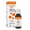 D.PLANTES - Vitamine D3 1000 UI - Complément Alimentaire - Immunité, Ossature Normale - Boost en Vit. D - Issue de la Lanolin