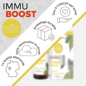 ImmuBoost® Vitamine D3 & K2 Gouttes VEGAN 50ml | 1000 U.I. de vitamine D3 par dose journalière | 5 gouttes par application. |