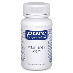 Pure Encapsulations - Vitamines K&D - Association de Vitamines K1, K2 & D3 - Favorise la Santé Immunitaire, des Os et des Vai
