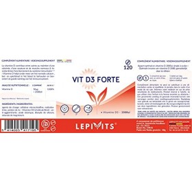 Vit. D3 Forte 2000UI |120 comprimés à avaler | VITAMINE D ultra concentrée | Immunité générale et ossature | Fabriqué en Belg