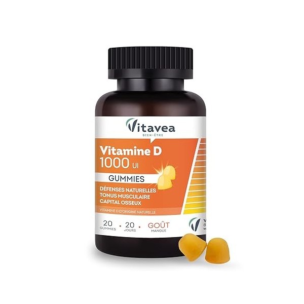 Vitavea - Gummies Vitamine D - Complément Alimentaire Défenses naturelles, Immunité - Défenses Naturelles Renforcées, Maintie