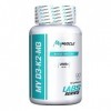 MyMUSCLE - My D3-K2-Mg - Formule Ultra Dosée en Vitamine D + Vitamine K + Magnésium + Zinc - 60 Gélules