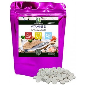NAKURU | Vitamine D | Gamme Boost | Fabriqué en France | "La Vitamine du Soleil!" | 90 Comprimés de 500mg / Poids Net: 45g 