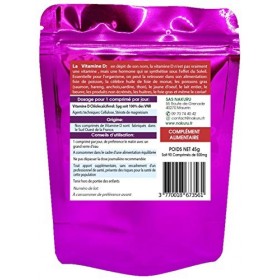 NAKURU | Vitamine D | Gamme Boost | Fabriqué en France | "La Vitamine du Soleil!" | 90 Comprimés de 500mg / Poids Net: 45g 