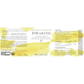 NUTRILYS - DMarine® - Complément Alimentaire - Vitamine D3 2000 UI, Magnésium Marin et Huile de Lieu Sauvage d’Alaska — 90 ca