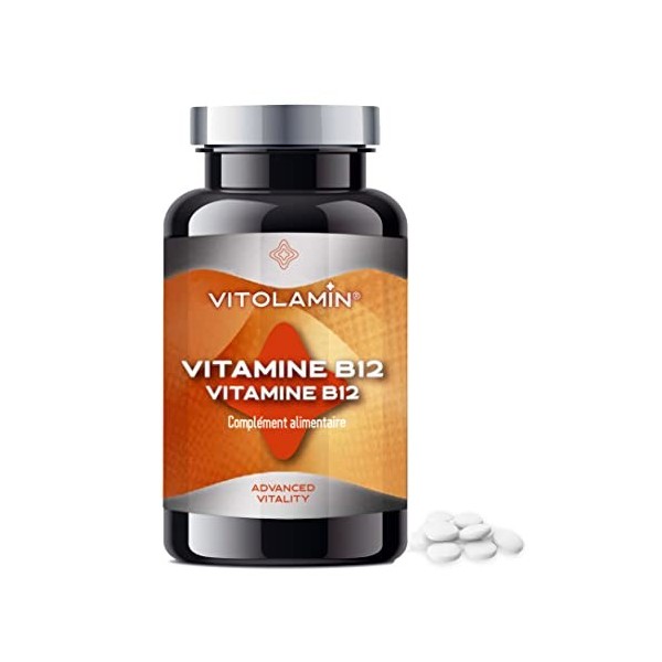 VITAMINE B12 | VITOLAMIN® | 365 COMPRIMÉS | Contribue au métabolisme énergétique normal, au système immunitaire et à la fonct