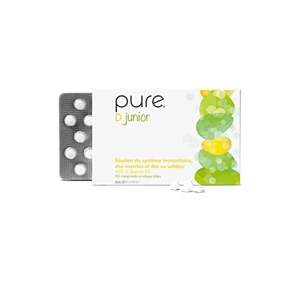 Pure D – 90 Comprimés Hautement Dosés, Vitamine D, Comprimés Véganes, Complément Alimentaire pour le Renforcement du Système 