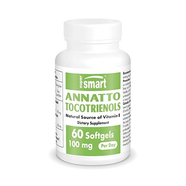 Annatto Tocotrienols 200 Mg Par Jour - La Plus Grande Source Naturelle de Vitamine E - Contribue à la Protection de Toutes le