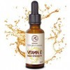Gouttes de Vitamine E Concentrées 30ml - Tocophérol - Naturel - Vitamine E Anti-âge - Vitamine E Pure Haute Résistance pour V