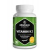 Vitamine K2 MK-7 à Fort Dosage, 200 mcg Ménaquinone pour 6 Mois - 180 Comprimés Vegan - Qualité Allemande, Complément Aliment