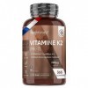 Vitamine K2 MK7 Pure et Concentré à 200 µg x365 Comprimés soit 1/ Jour, Végan, Coagulation Sanguine et Maintien dune Ossatur