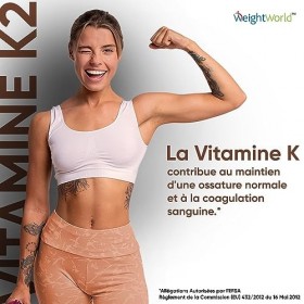 Vitamine K2 MK7 Pure et Concentré à 200 µg x365 Comprimés soit 1/ Jour, Végan, Coagulation Sanguine et Maintien dune Ossatur