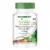 Fairvital | Vitamine K2 Complexe - avec 1.000mcg MK4 + 250mcg MK7 - fortement dosé - 120 gélules - vegan