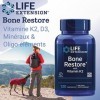 Life Extension, Bone Restore avec Vitamine K2, Vitamine D3 et Minéraux, 120 Capsules, Testé en Laboratoire, Sans Gluten, Sans