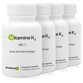 VITAMINE K2 * PACK 3+1 GRATUIT * 105 μg / 240 gélules * Articulations cartilage, inflammation , Capital osseux, Cardiovascul