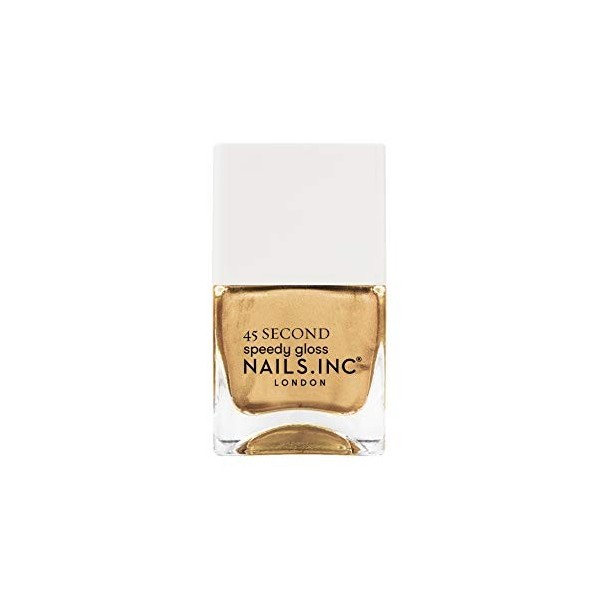 Nails.Inc 45 Second Speedy Gloss Time For Trafalgar Square Vernis à ongles Bleu encre 14 ml